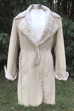 Vintage Faux Suede And Faux Shearing Long Cozy Coat Mossimo Soft & Delicious