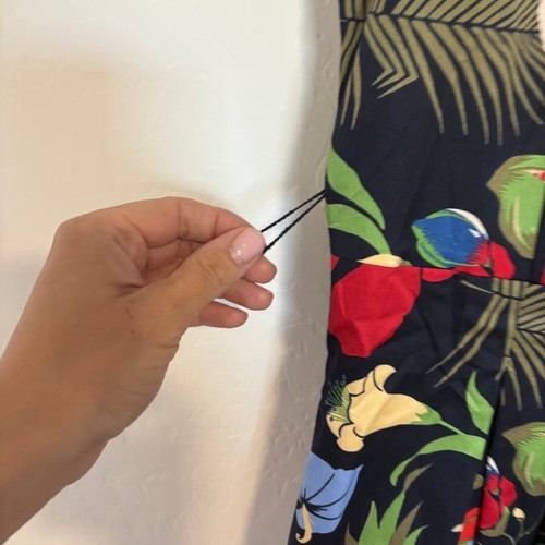 Brooks brothers Tropical Print Dress Hawaiian Floral Pineapple Black Size 8 - Picture 4 of 7