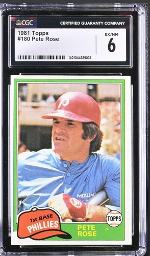1981 Topps- #180 Pete Rose CGC 6 EX/NM