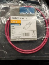 Comcable CAT 6 Ethernet Cable Lan Network CAT6 Red RJ45 Patch Cord  3ft