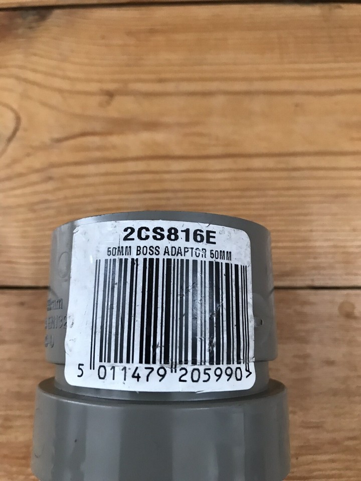 42 Osma 2CS816E 56mm GREY Boss Adaptor(SW/S) Soil PVCU Solvent Weld