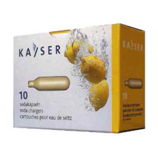 Ricariche bombolette Kayser 10 capsule cartucce CO2 per sifone soda seltz Rotex