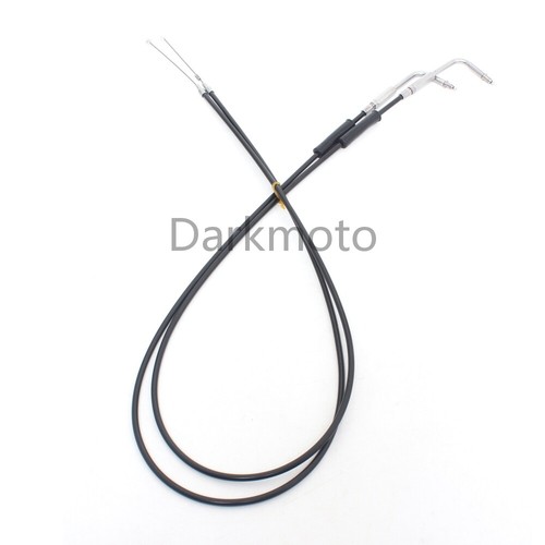 Black Motorcycle Throttle Cable Wire Steel 110cm 43" For Harley FLH FLT FXD FLST - Picture 15 of 16