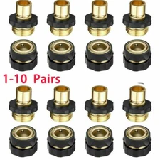 Garden Water Hose Quick Connect Fittings Faucet Adapter Disconnect RV Fits 3/4"