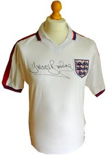 Trevor Brooking Signed Shirt England 1976 NEW BNWT West Ham Football AFTAL COA