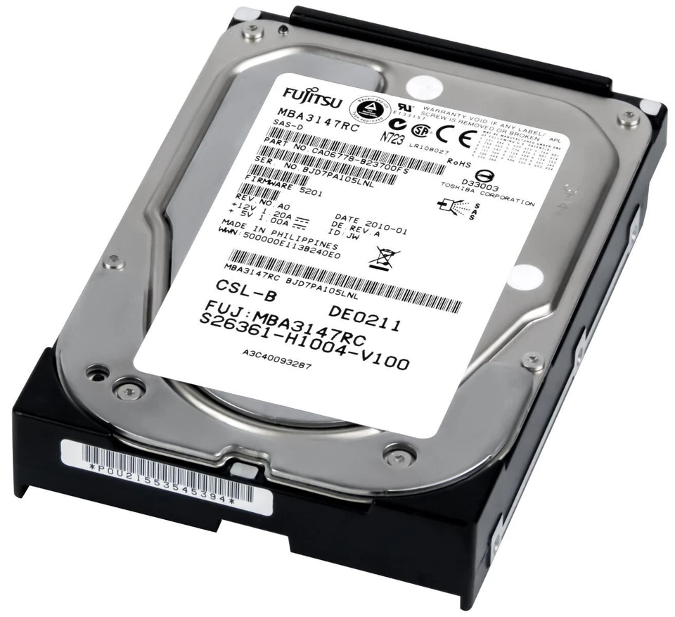 Hard Drive Fujitsu MBA3147RC S26361-H1004-V100 146GB 15000U/Min SAS 3.5 " Inch - Image 3 of 3