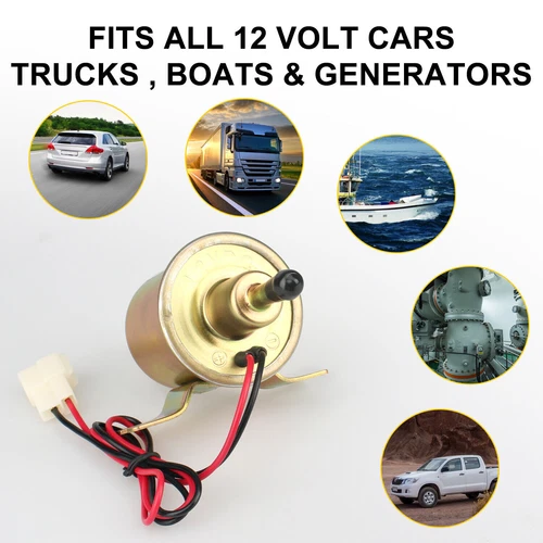 12V Electric Fuel Pump 4-7PSI Universal Gas Diesel Inline Low Pressure HEP-02A - Bild 6 von 10