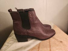Lucky Brand Mckinly Womens sz 8.5M Brown Leather Zip Up Ankle boots #38