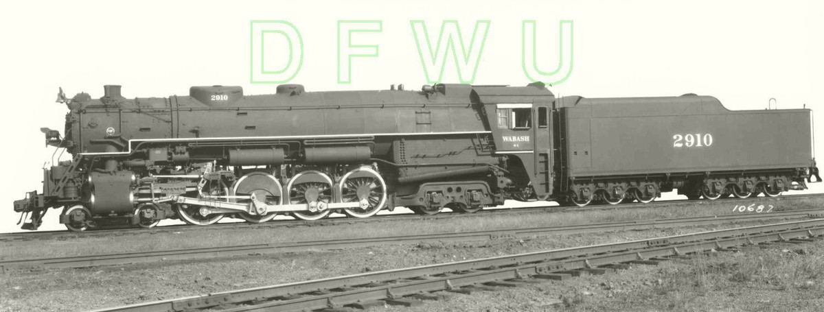 7EE563 RP WABASH RAILROAD 4-8-4 LOCOMOTIVE #2910 | eBay