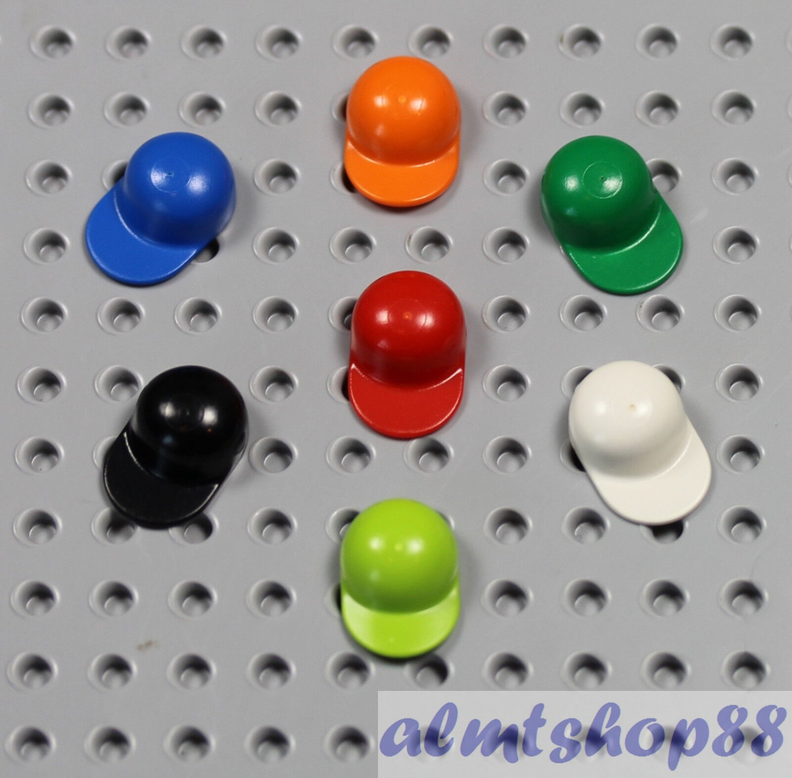 LEGO - 7x Baseball Cap Combo Assorted Colors Minifigure Sports Racer Town City 