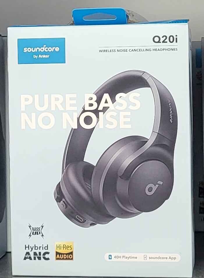 soundcore Q20i ワイヤレスヘッドフォン ブラック 新品未開封 Soundcore Q20i Wireless Over-Ear Headphones 40H Long ANC
