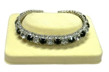 JCGY Bracelet Decked with Square Cut Color and Crystal White Stones 5647