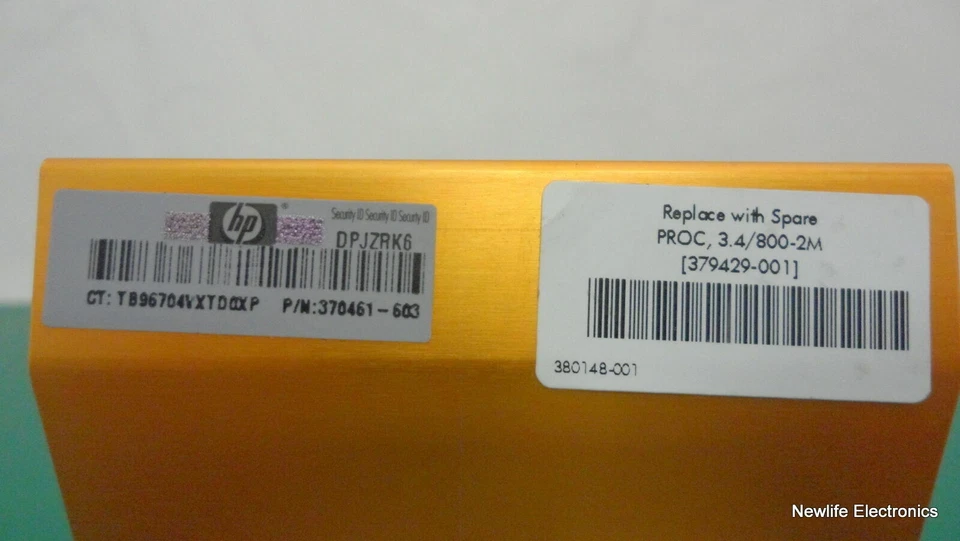 HP 379429-001 Intel Xeon 3.4GHz CPU w/ Heatsink (2MB/800Mhz) 370461-003 - Image 3 of 4