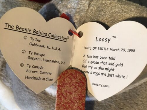 Loosy the Canadian Goose Beanie Baby,NWT, 1998 Vintage - Picture 9 of 11