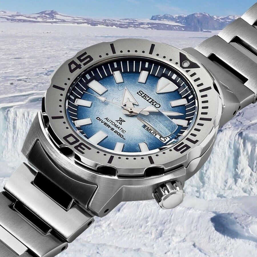 New Seiko Prospex SRPG57K1 Men Watch Antartica Monster Save The Ocean SRPG57  | eBay