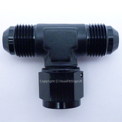 AN -6 AN6 SCHWARZ JIC Flare STECKER WEIBLICH SCHWENKBAR T-STÜCK Schlauchverschraubung Adapter MFM