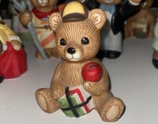 Vintage Home Interiors Teddy Bear Student Figurine 1413 HOMCO Decor Vintage