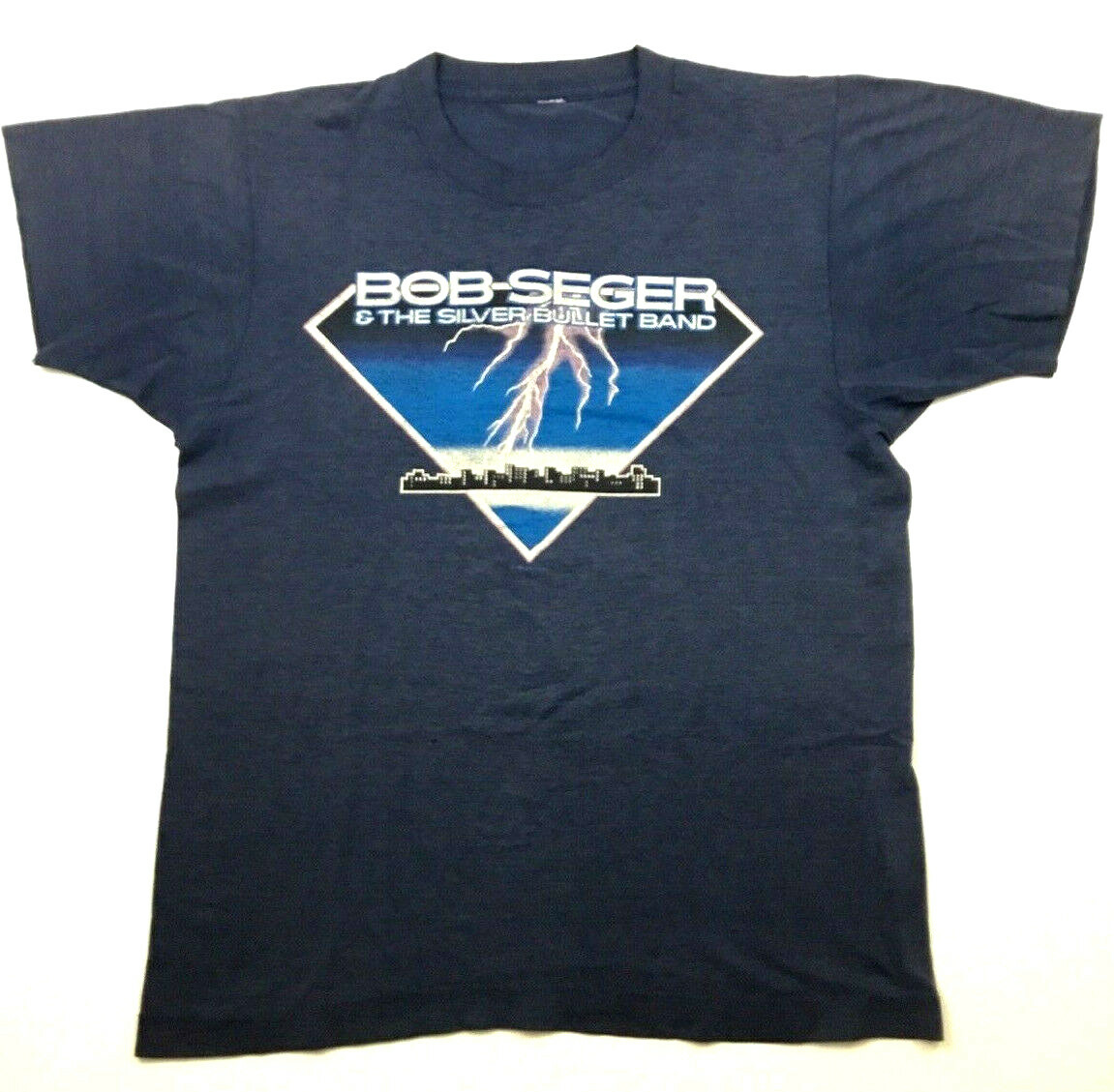 Vtg 1986 Bob Seger T-Shirt Silver Bullet Band Logo Rock N Roll