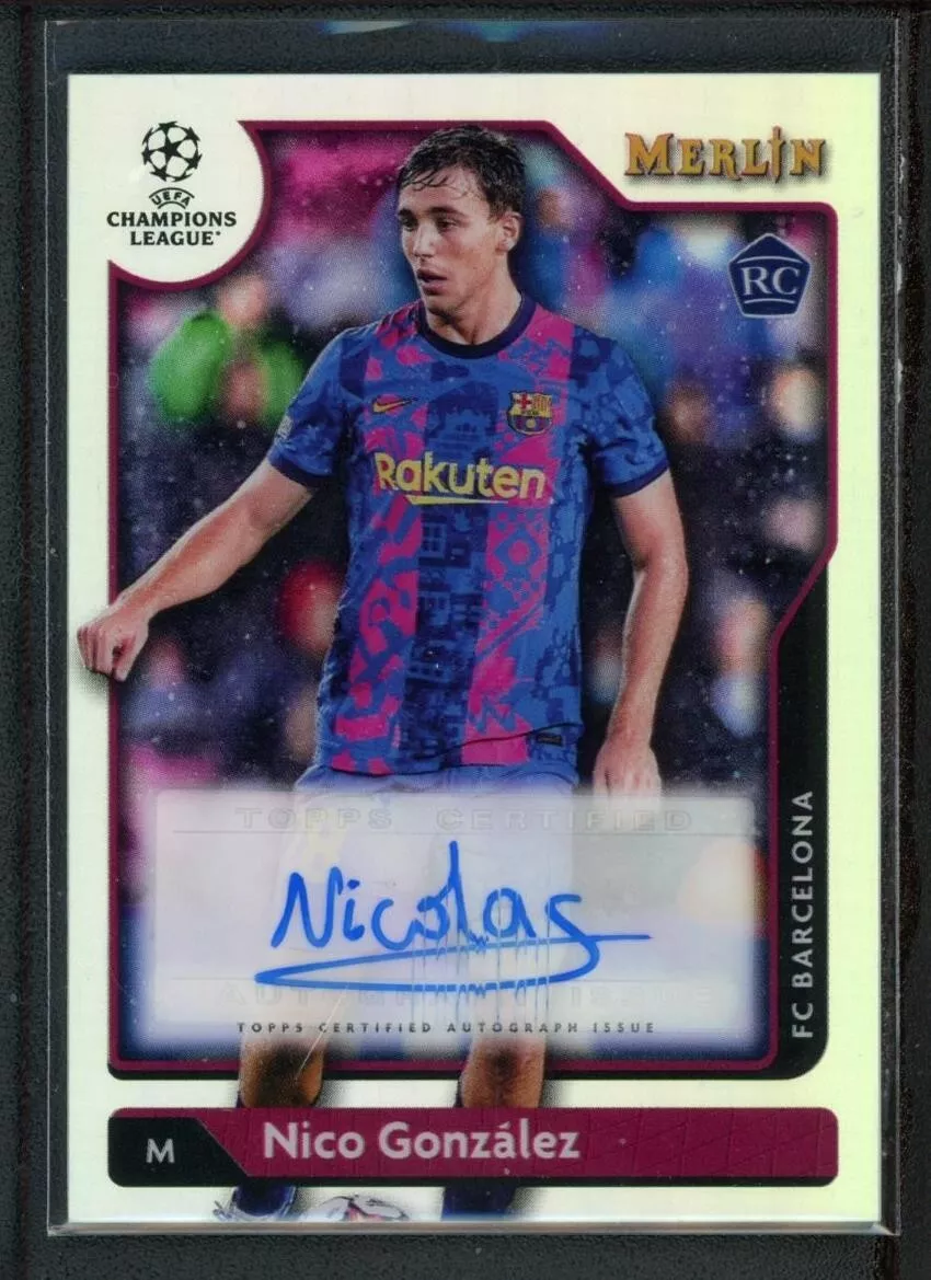 2022 NICO GONZALEZ AUTO TOPPS MERLIN UEFA CHAMPIONS LEAGUE REFRACTOR ROOKIE  RC