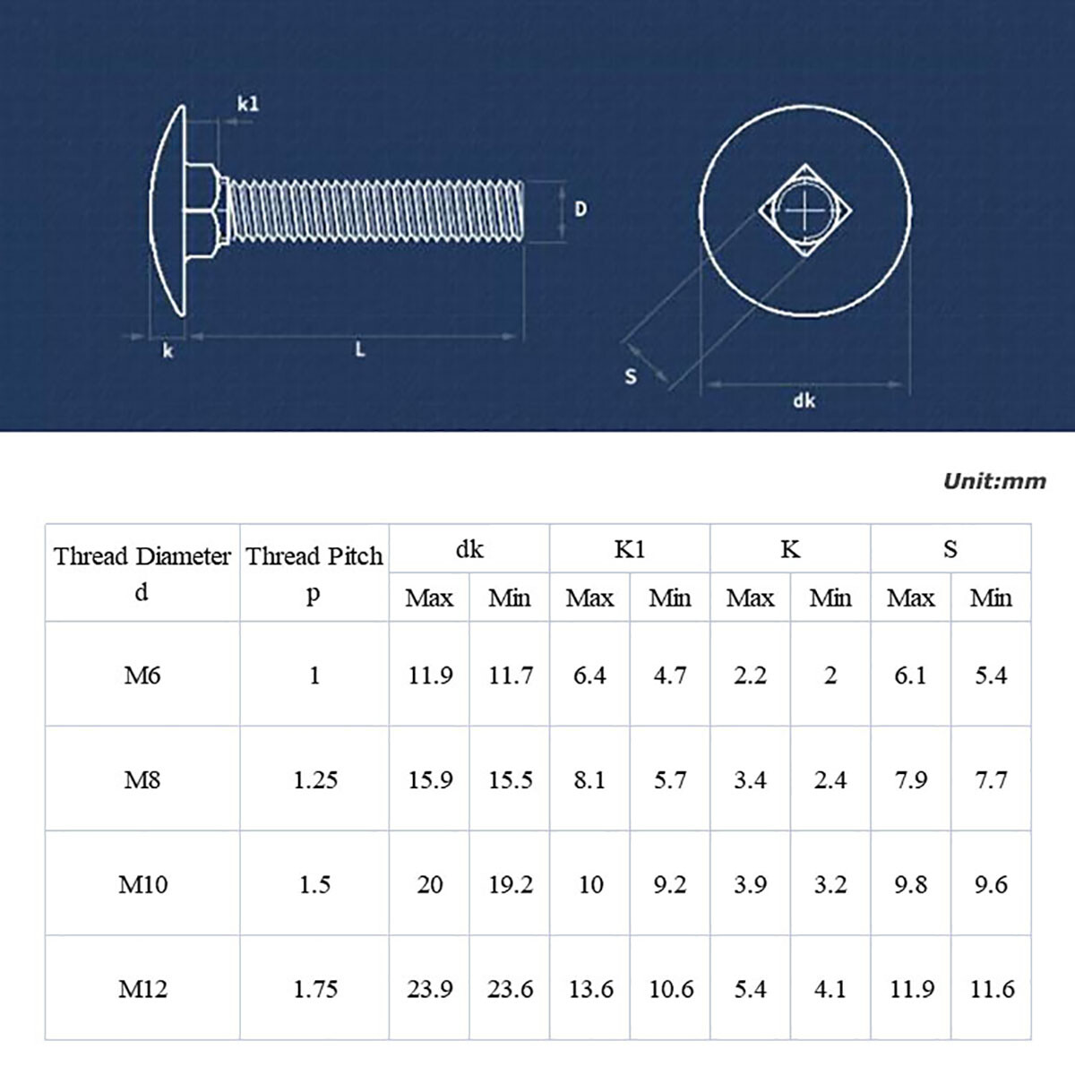 carriage-bolts-cup-square-dome-coach-screws-a2-304-stainless-steel-m6