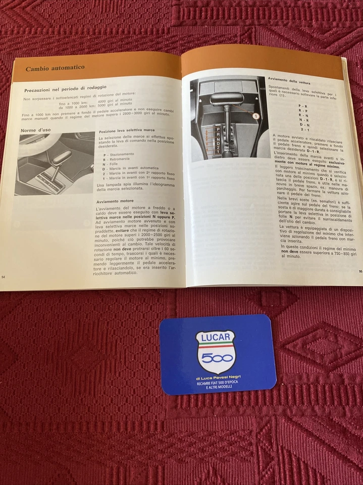 LIBRETTO USO E MANUTENZIONE LANCIA BETA Coupé H.P. EXECUTIVE SEGNI DEL TEMPO - Immagine 3 di 4