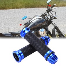 Blue 7/8" 22mm Handlebar Hand Grips For Honda Yamaha Suzuki Kawasaki Dirt Bikes
