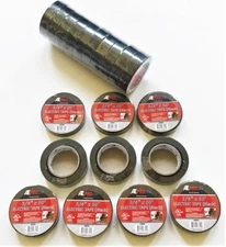 20 ROLLS ATE PRO TOOLS UL APPROVED BLACK ELECTRICAL ELECTRIC TAPE 3/4" x 50'