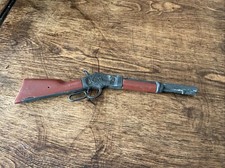Vintage 1950 s Marx Toy Rifle - 30-30 Lever Action 7.5in Long Working Condition