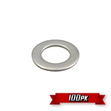 #8 AN Flat Washer, Standard, 3/8" OD, Stainless Steel (AN960-C8) {100pk}
