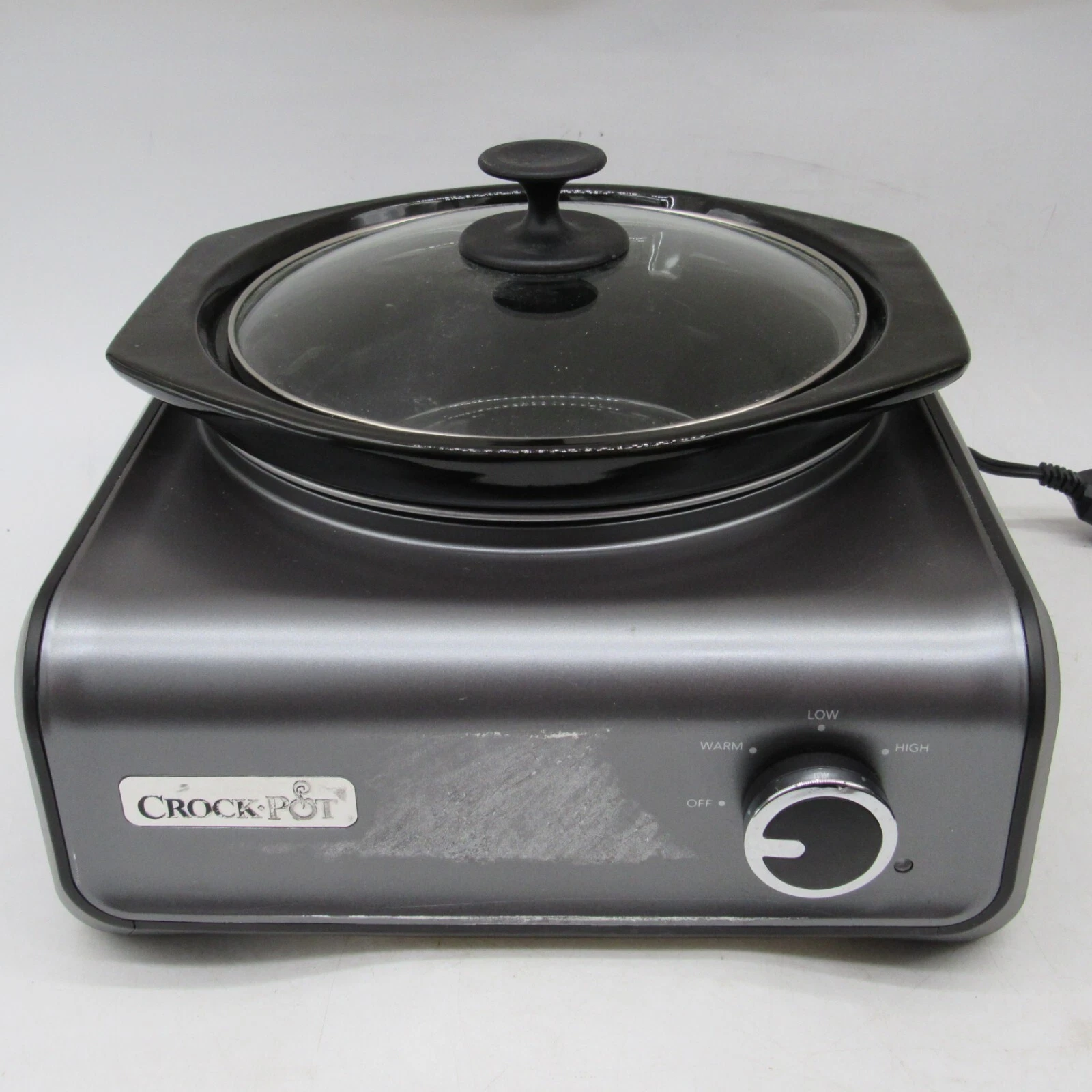 Crock-Pot SCCPMD2-CH Hook Up 2 Quart Round Slow Cooker, Metallic Black FAST SHIP