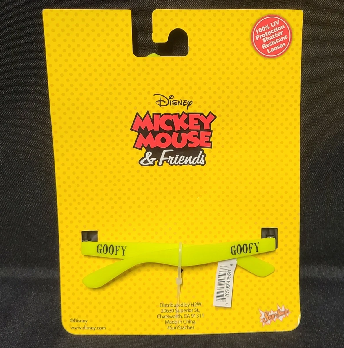 Disney Sun-Staches Mickey Mouse & Friends Goofy Shades Sunglasses 
