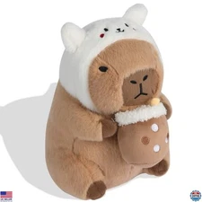 Kawaii 12-Inch Capybara Plush Doll - Soft Stuffed Animal Pillow for All Ages