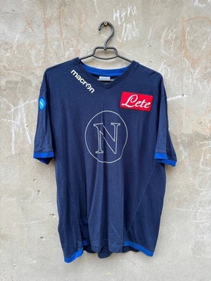 Vintage Macron SSC Napoli Navy Training Shirt T-Shirt Size XXL Retro