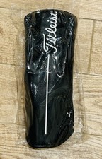 NEW Titleist Premium Leather Golf Universal Driver Black Head Cover