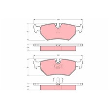 TRW Bremsbelagsatz Bremsklötze hinten JLM11114 JLM1833 JLM11119 | 615413