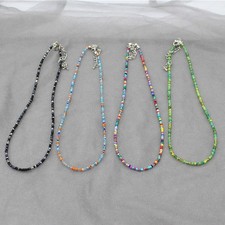 Simple Colorful Handmade Beads Collar Choker Charm Necklace Jewellery for Girls