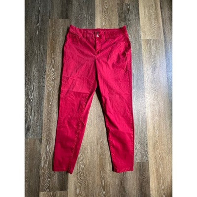 Maurices m jeans Skinny Pants Womens Large Pink Excellent High Rise Stretch