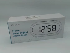 Uscce Small Digital Alarm Clock With USB Port For Charging, 0-100% Adjustable