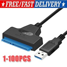 USB 2.0 to 2.5" SATA III Hard Drive Adapter Cable/UASP to USB2.0 Converter lot