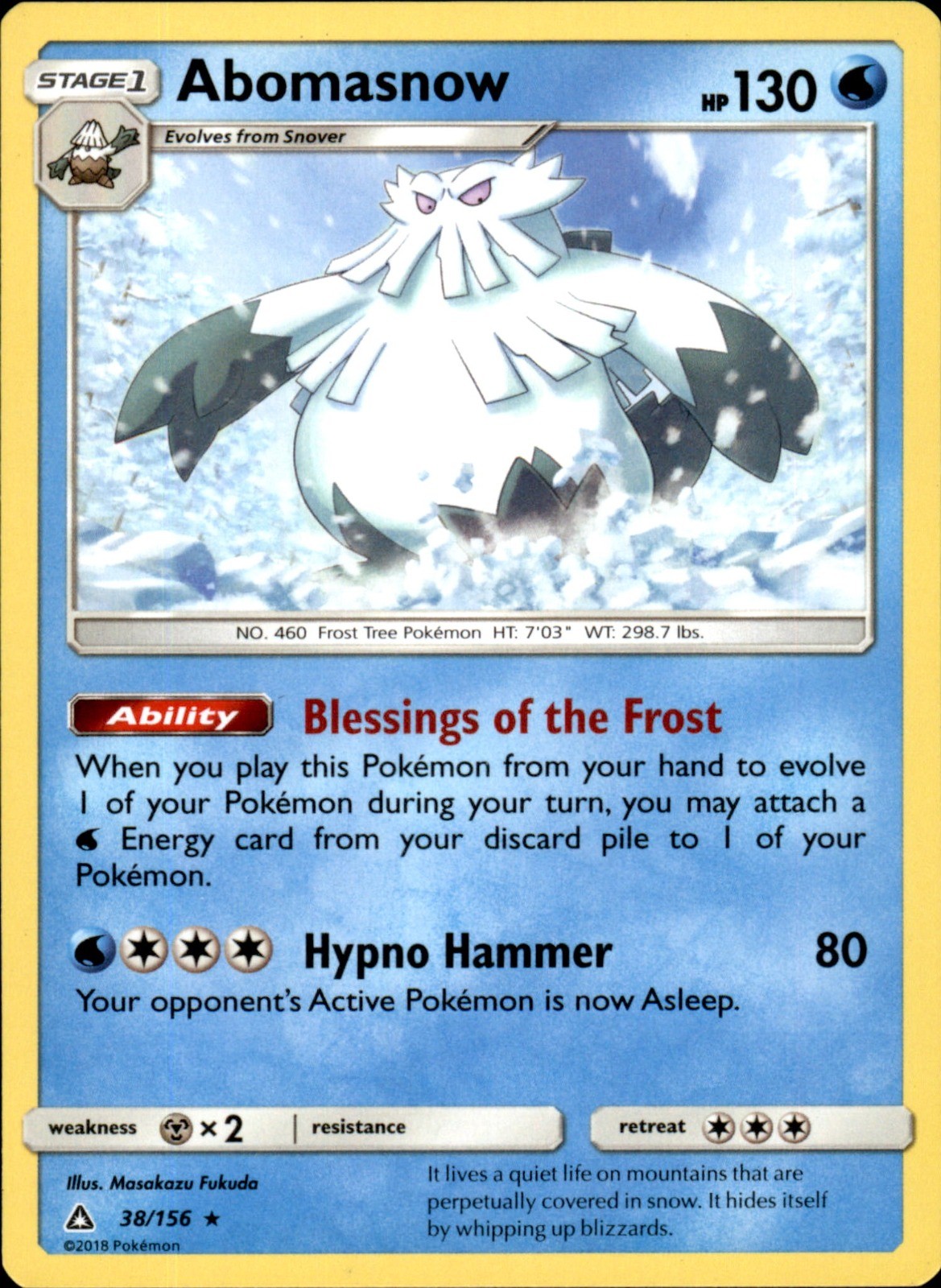 Abomasnow 38/156 - Pokemon SM - Ultra Prism - LP