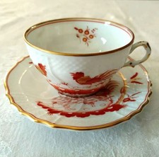 Tazza e piattino Richard Ginori Red Cock 240cc usato Italia ceramica