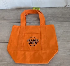 Trader Joe’s Bag Trader Joes Reusable MINI canvas bag Orange New