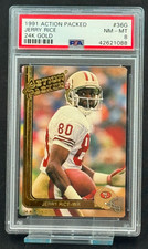 1991 Action Packed Jerry Rice 24KT Gold #36G PSA 8