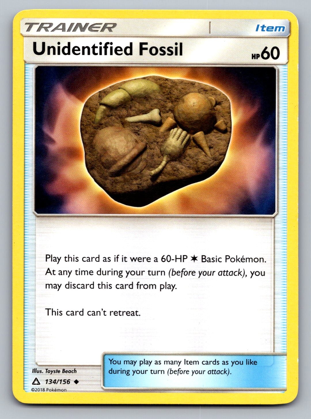 Pokemon TCG SM - Ultra Prism Unidentified Fossil 134/156