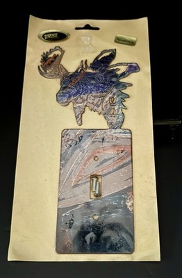 NEW Lazart Moose Light Switch Cover   Single Toggle Painted Metal USA Made NIB