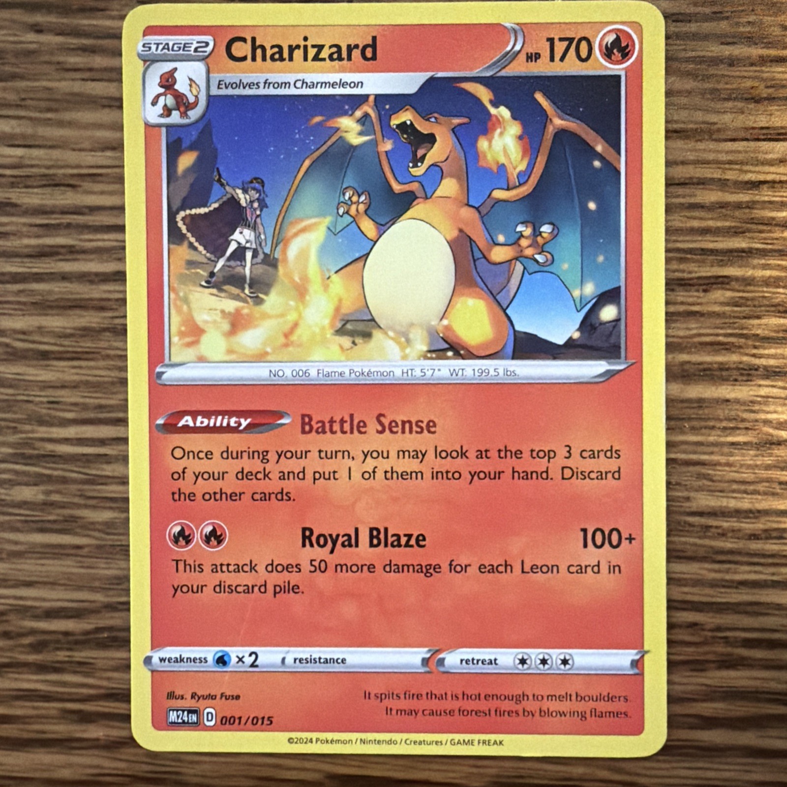 Charizard 001/015 2024 Regular Rare - Mint