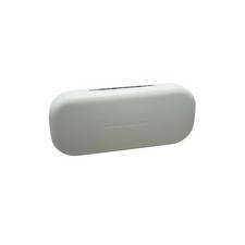 Marc Jacobs White Hard Clamshell Eyeglass Sunglasses Case Black Lining