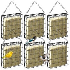 Pcs Suet Bird Feeders Outdoor, Hanging Wild Bird Feeder with Single 6 Black