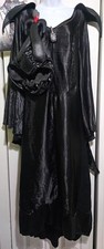 Maleficent Adult Costume Christening Gown Disney Villain Dress Horns Womens Plus
