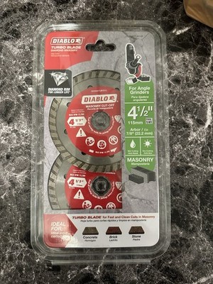 DIABLO 4-1/2 in. Turbo Rim Masonry Diamond Cut Off Blade Value Pack (2-Pack)